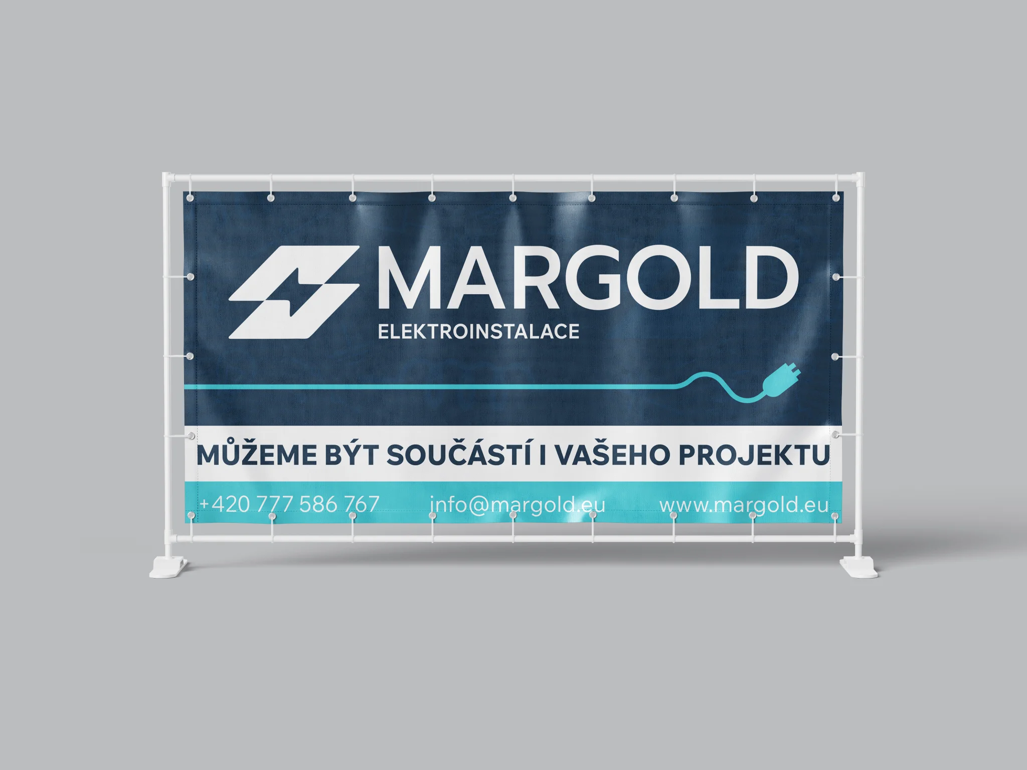Reklamní banner Margold pro elektroinstalace