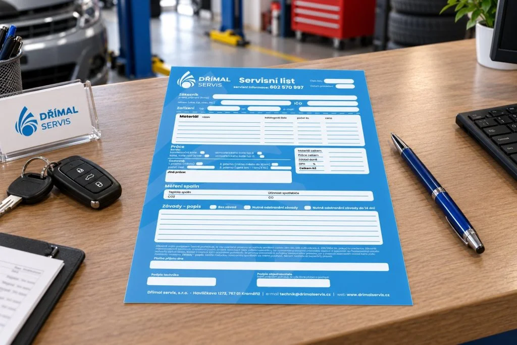 Dřímal servis – servisní list