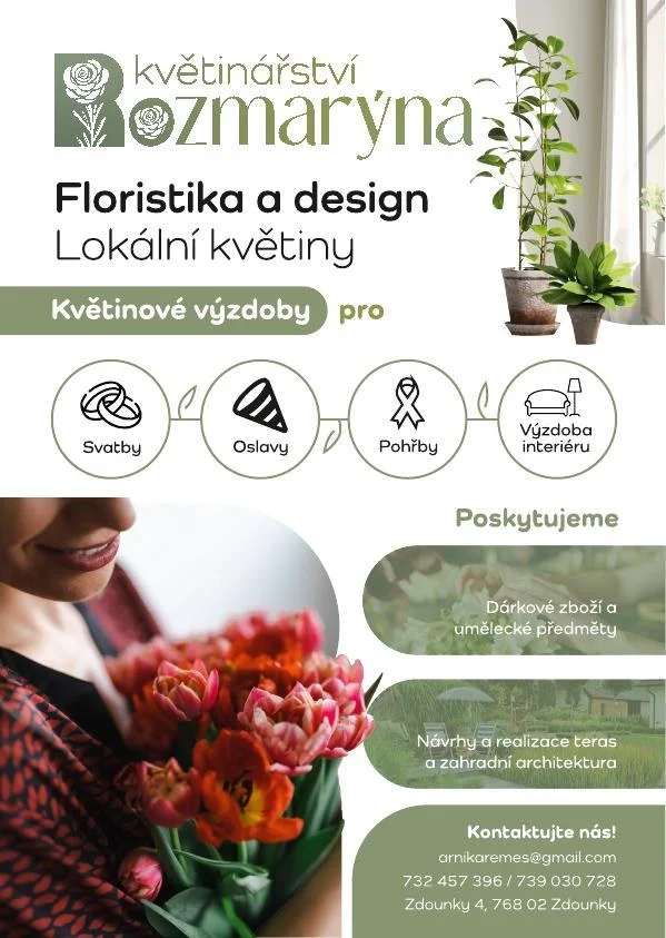 Leták Květinářství Rozmarýna