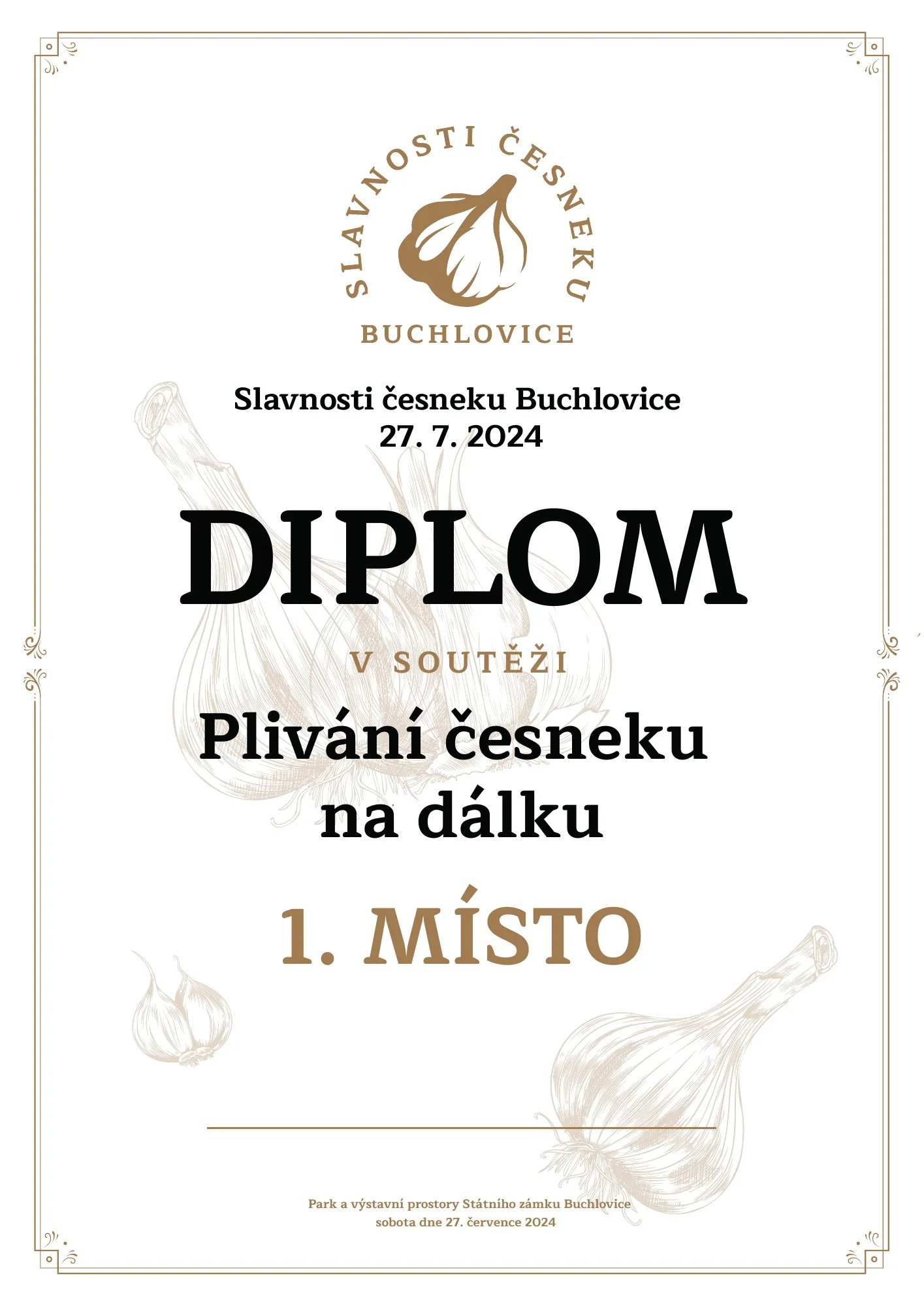 Diplom Slavnosti česneku
