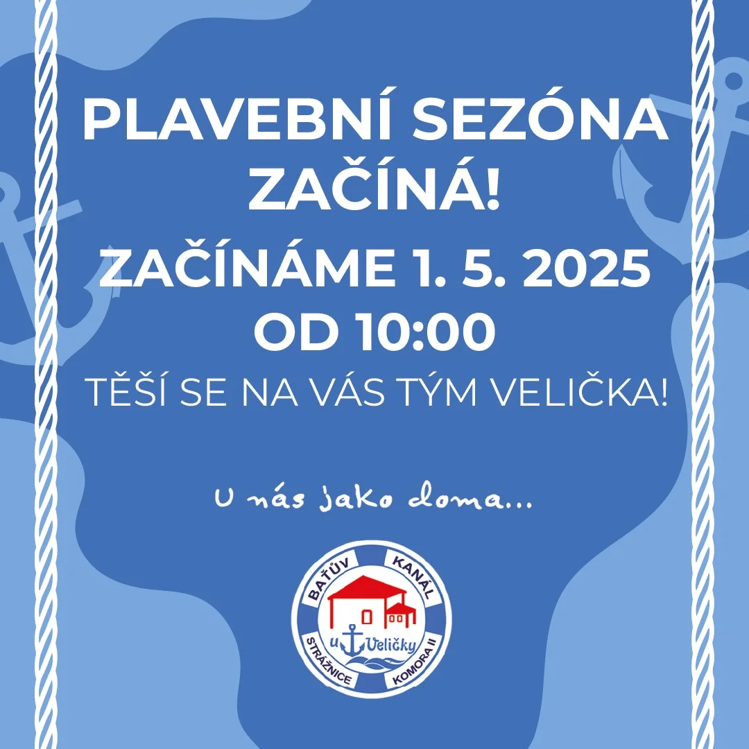 Grafika k zahájení plavební sezóny U Veličky