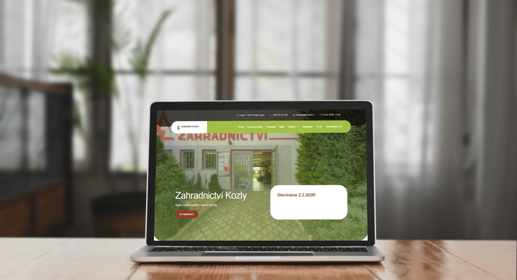 Zahradnictví K. mockup