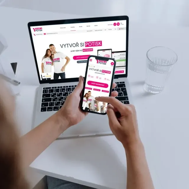 Web e-shopu Vytvoř si Potisk